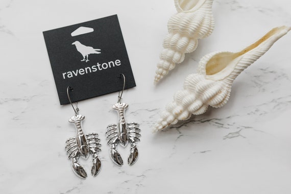 The Silver Lobster Earrings Ravenstone Nickel free Jewelry Etsy