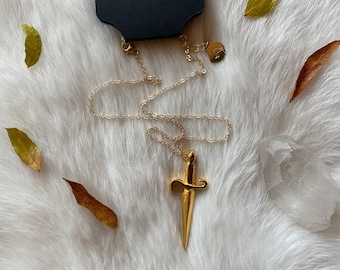 The Golden Dagger Necklace | Ravenstone | Nickel-Free Jewelry