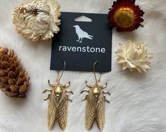 The Cicada Earrings | Ravenstone | Nickel-Free Jewelry
