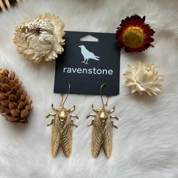 The Cicada Earrings | Ravenstone | Nickel-Free Jewelry