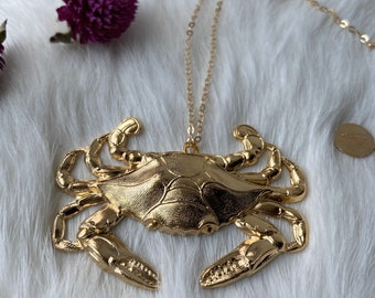 The Golden Crab Necklace | Ravenstone | Nickel-Free Jewelry