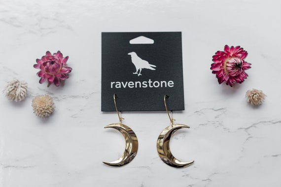 Etsy crescent moon sale earrings