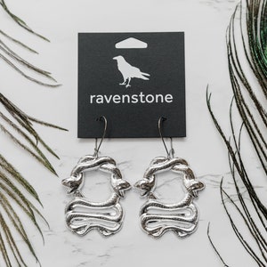 The Silver Serpent Earrings | Ravenstone | Nickel-Free Jewelry
