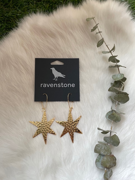 The Golden Star Earrings Ravenstone Nickel free Jewelry Etsy