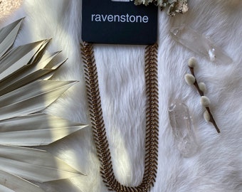 The Brass Spine Choker | Ravenstone | Nickel-Free Jewelry
