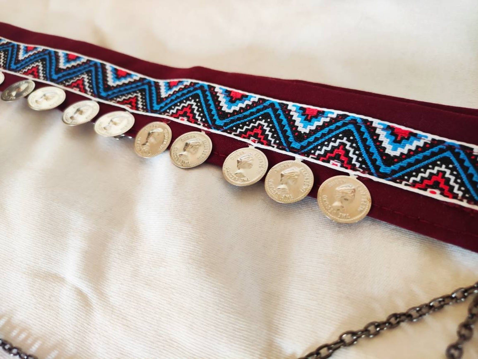 Armenian Traditional Taraz Style Belt with Detachable chains | Etsy