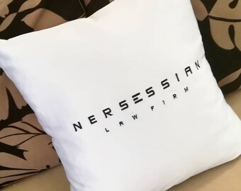 Personalized Corporate Gifts | Logo Pillows | Atlas Satin Logo Embroidery