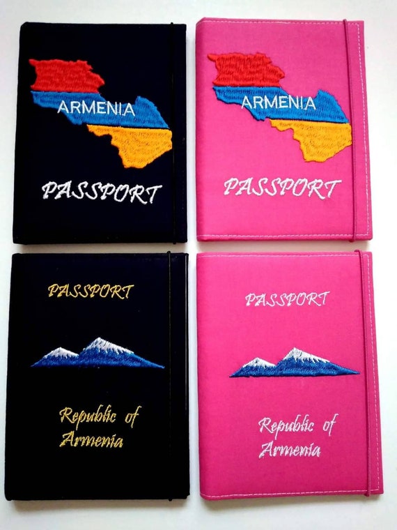 Personalized Armenian Passport Cover With Armenia Map or Etsy