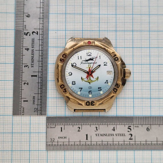 Vintage Soviet mechanical watch Vostok Komandirsk… - image 10