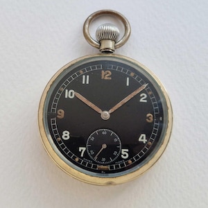 ENICAR Military WWII pocket watch. 1940&#39;s serviced Working Swiss