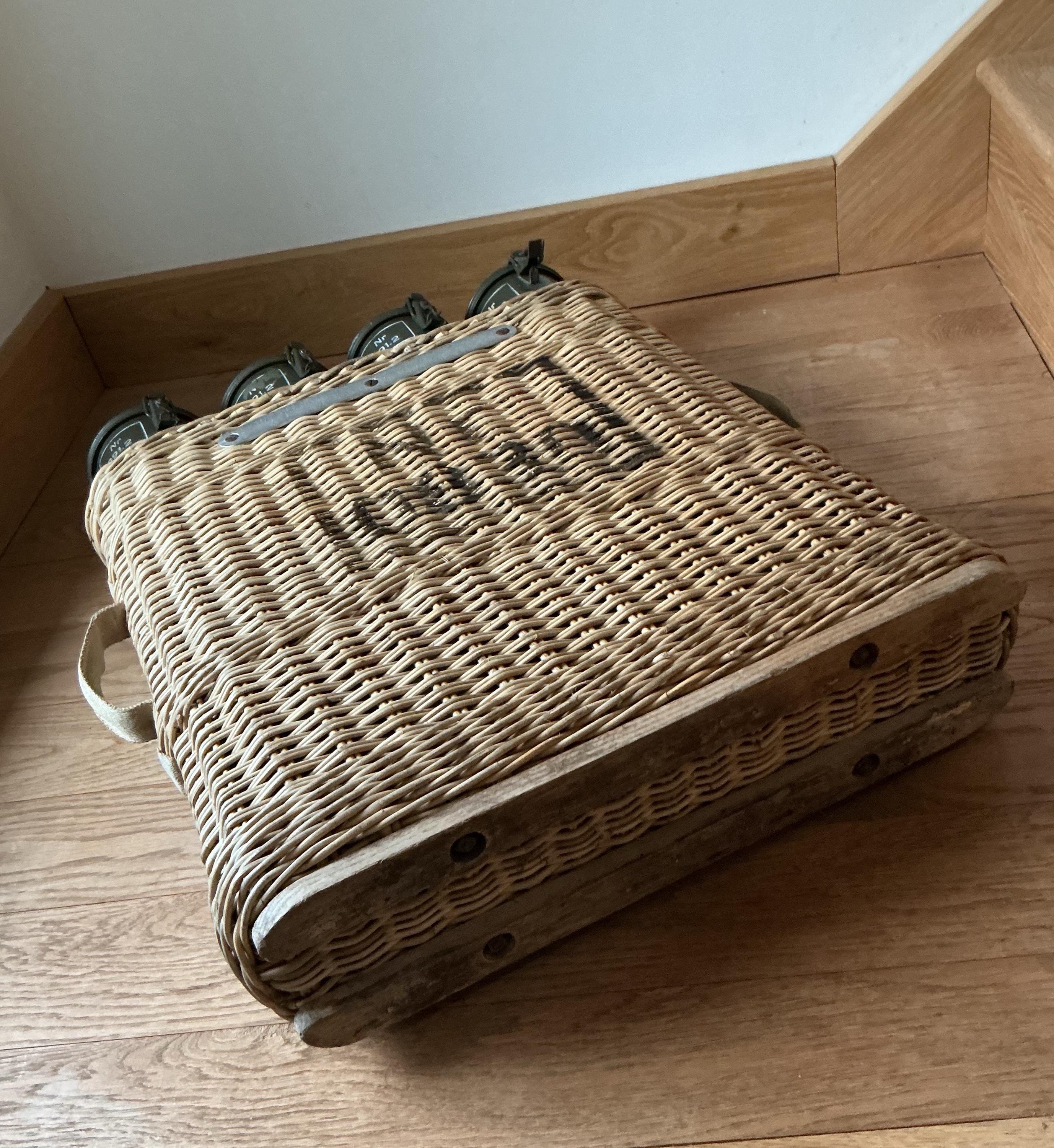 ⊞ドイツ軍＊１９４１＊レーションバッグ/穀物輸送袋（実物） Authentic WW2 Nr 0830 Artillery Shell Wicker Basket Carrier