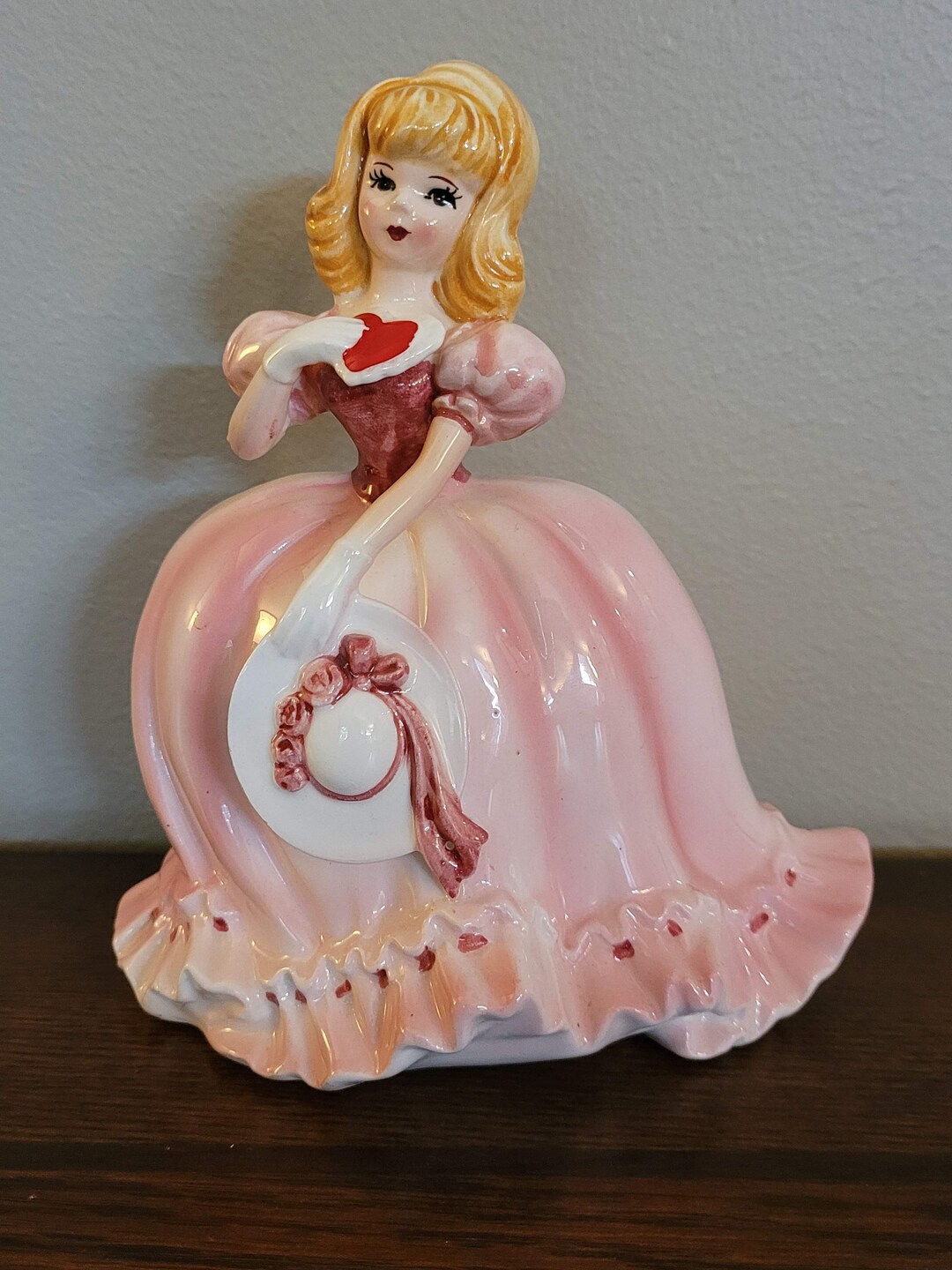 Lefton Valentine Planter 4548 Holding and Heart Etsy