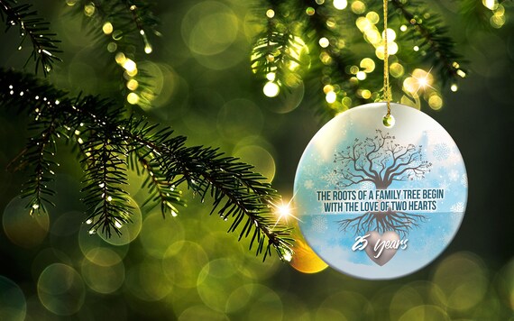 25th wedding anniversary christmas tree ornaments