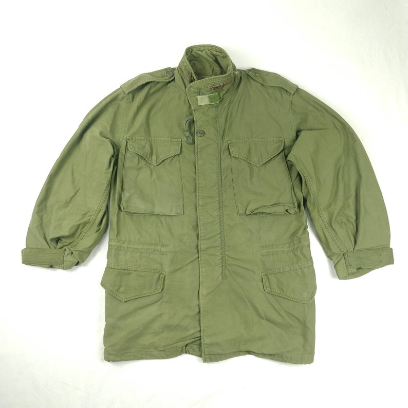 Vintage Us Army M65 Field Jacket OG 107 Scovill Zipper Etsy