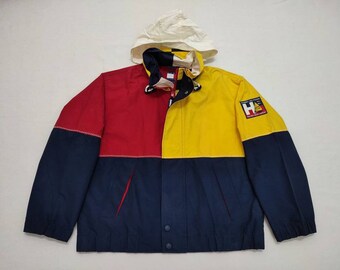 Vintage Tommy Hilfiger Colorblock Competition Hoodie Jacket