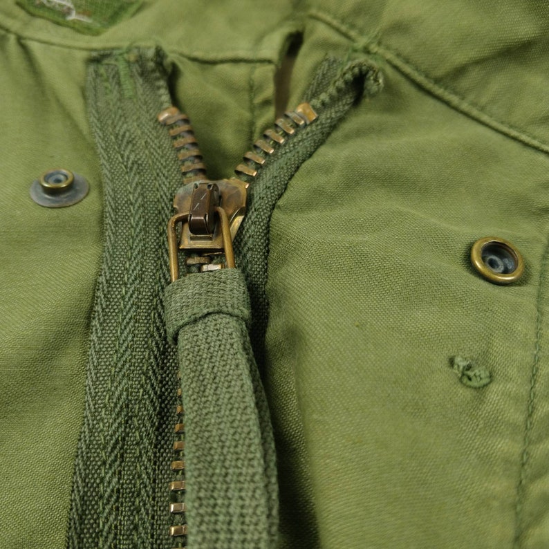 Vintage Us Army M65 Field Jacket OG 107 Scovill Zipper Etsy