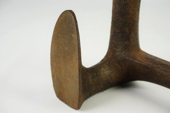 Enclume De Cordonnier Ancienne En Fonte Pour Enfant - Outil Vintage Français - Hauteur 15,5 Cm