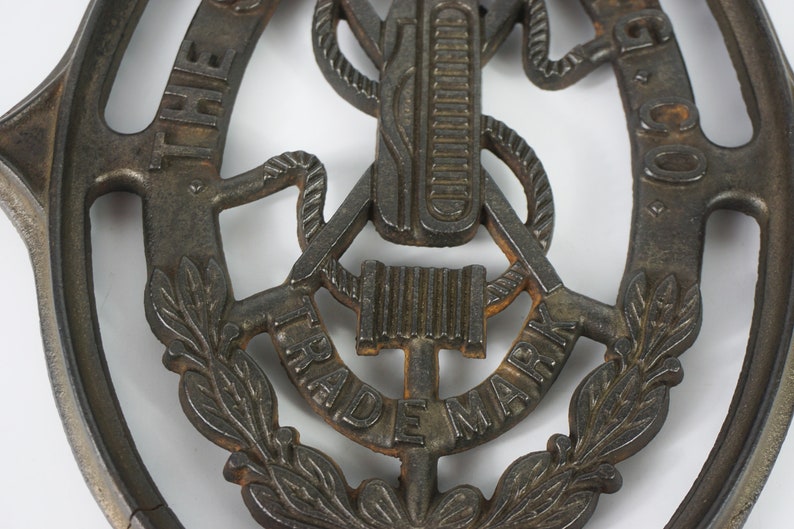 Antique Singer Sewing Machine Logo Badge Large Heavy Metal Etsy