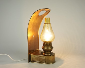 Electric ships lantern, Rare Kosmos Brenner wall sconce, Mid Century Netherlands table lamp, Vintage brass sconce,  Old sconce nautical