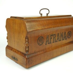 Afrana antique Wooden sewing machine cover, German Sewing Machine Lid, Vintage sewing box lid, sewing cover wood, cover for sewing machine,