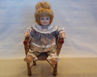 Sitting old doll, doll in the seat, porcelain doll, sitting doll, porcelain doll, promenade collection, doll in the seat, Wonderful  Doll