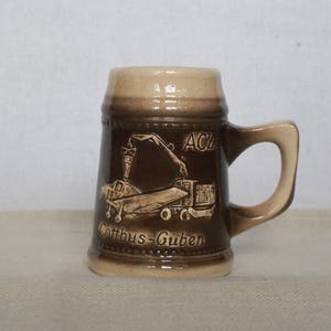 Beer ceramic barrel, Brown Glaze Ceramic Stoneware Beer Mug, Vintage Ceramic, Poterry, Vintage brown ceramic mug,
