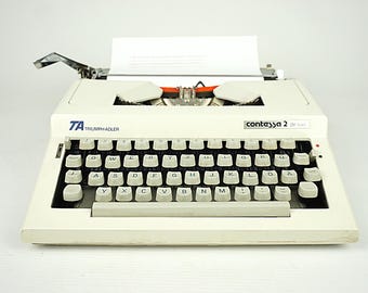 Máquina de escribir TRIUMPH-ADLER CONTESSA 2 de luxe, máquina de escribir en funcionamiento, máquina de escribir alemana vintage, máquina de escribir portátil,