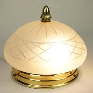 Klarglas geometrisch gemusterte Kugellampe, Lampe aus den 70er Jahren, Vintage Pendelleuchten, Schweden Unterputzleuchte Deckenglas,
