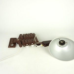 Original Vintage Scissor Lamp, German Wall harmonica lamp, Mid Century Scissor Wall Lamp ,Retro Accordion Lamp, solid industrial lamp, image 7