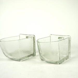 Lot de 2 cuillères en verre pour armoire Hoosier, râpes en verre pour armoires de cuisine, vieux récipients de tiroirs de cuisine en verre, shake en verre,