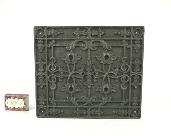 Very old decorative cast iron, old cast iron plate, Vintage German cast iron decoration, Cast Iron Wall Plaque, Relief Art Plaque,