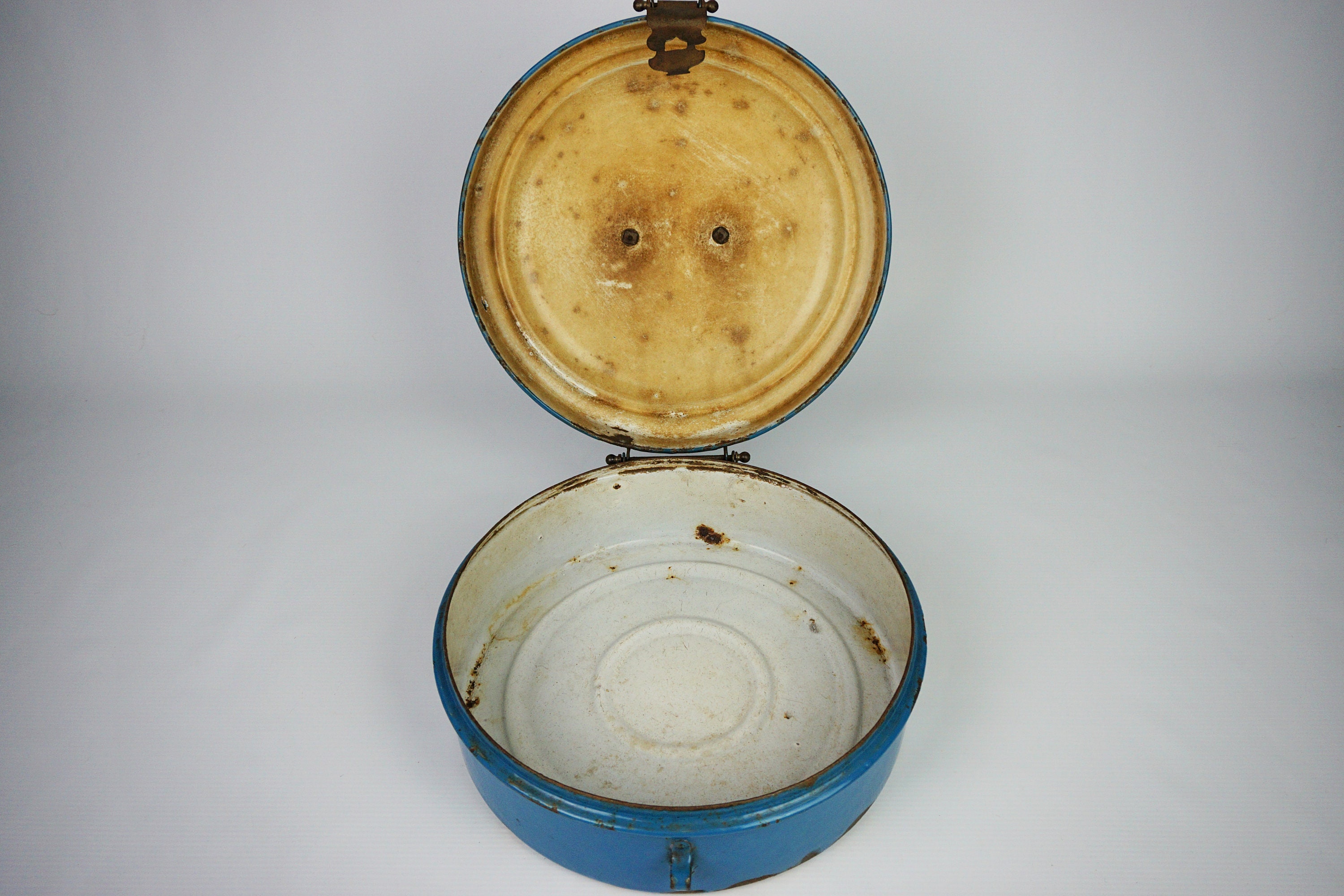 Vintage Enamel Bread Bin Emaille Broodtrommel Enamel Bread Etsy