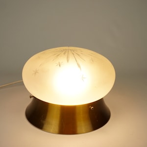 Klarglas geometrisch gemusterte Kugel Lampe, Lampe aus den 70er, vintage Pendelleuchten, Schweden Vintage Deckenbündig Bodenlampe