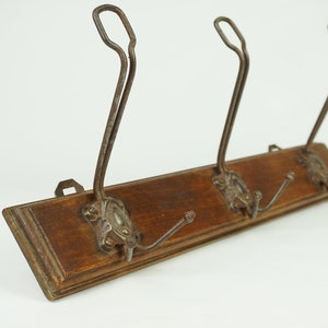 Vintage Wall Mount Coat Rack, mid century Mudroom Coat rack, Rustic  Coat Rack, old Entryway Coat Rack, retro Wood Hat/Coat Hanger,