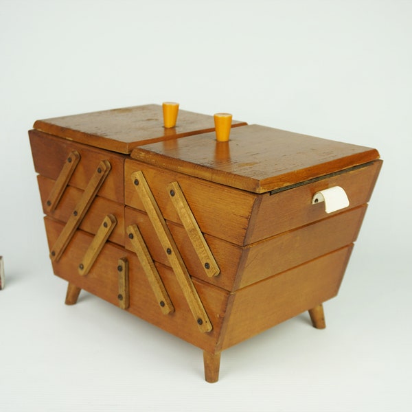 Wooden Sewing Box Etsy