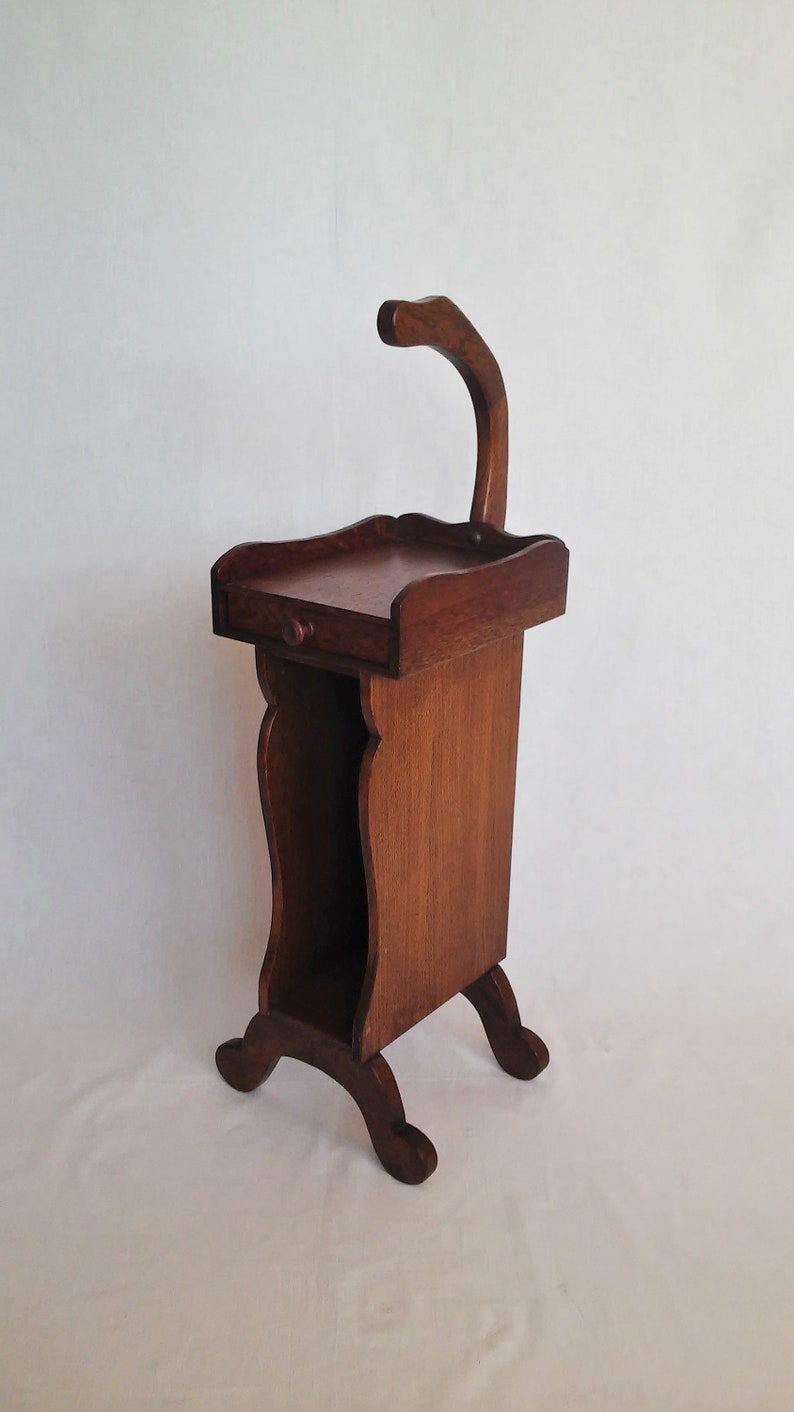 Oak Side Table With A Drawer Vintage Side Table With Drawers Etsy