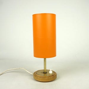 Modern Mid Century Desk Lamp, Retro Orange Table Lamp, Night light, vintage Plastic Shade Lamp, mcm lamp, Orange Decorative Lamp60s,old lamp