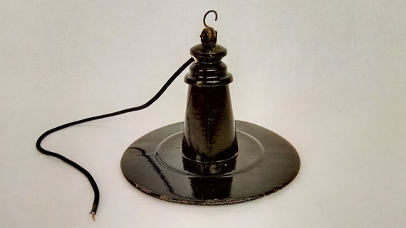Industrial Ceiling Lamp Vintage Industrial Pendant Light Enamel Industrial Suspension Black Metal Ceiling Lighting Metal Hanging Lamp
