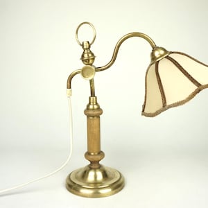 Art Nouveau Brass Table Lamp, Old Night Stand Lamp,Brass desk lamp, Retro moody bedside lamp,Vintage German desk lamp, AKA lamp,Antique Lamp