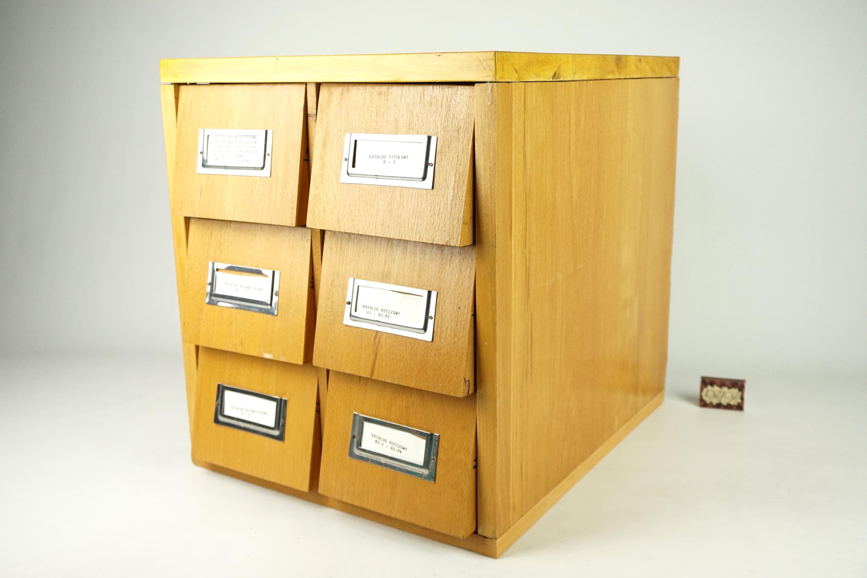 Library card catalogue drawers - Etsy 日本