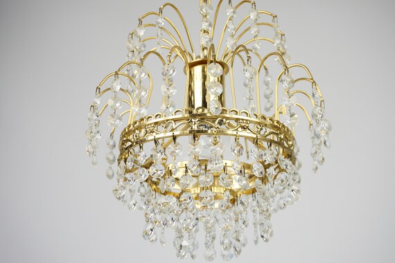 Vintage Ornate Waterfall Chandelier Old Five Tier Chandelier