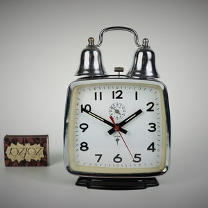 Reloj despertador analógico retro, reloj despertador de doble campana  vintage de bronce, reloj de mesa silencioso analógico sin tictac, reloj  despertador de metal de cobre regalo de Navidad ER