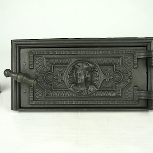 Cast iron oven door, antique Iron Door, rusty stove part,Iron Stove Door,  Antique Furnace,Cast Iron Salvage Front Panel, vintage metal door