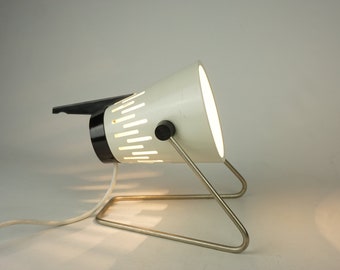 German table lamp, vintage desk lamp, old directional lamp, Vintage Lamp Light, white metal lamp table, spotlight or accent,