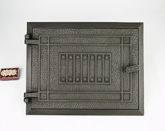 Cast iron oven door, antique Iron Door, rusty stove part,Iron Stove Door,  Antique Furnace,Cast Iron Salvage Front Panel, vintage metal door