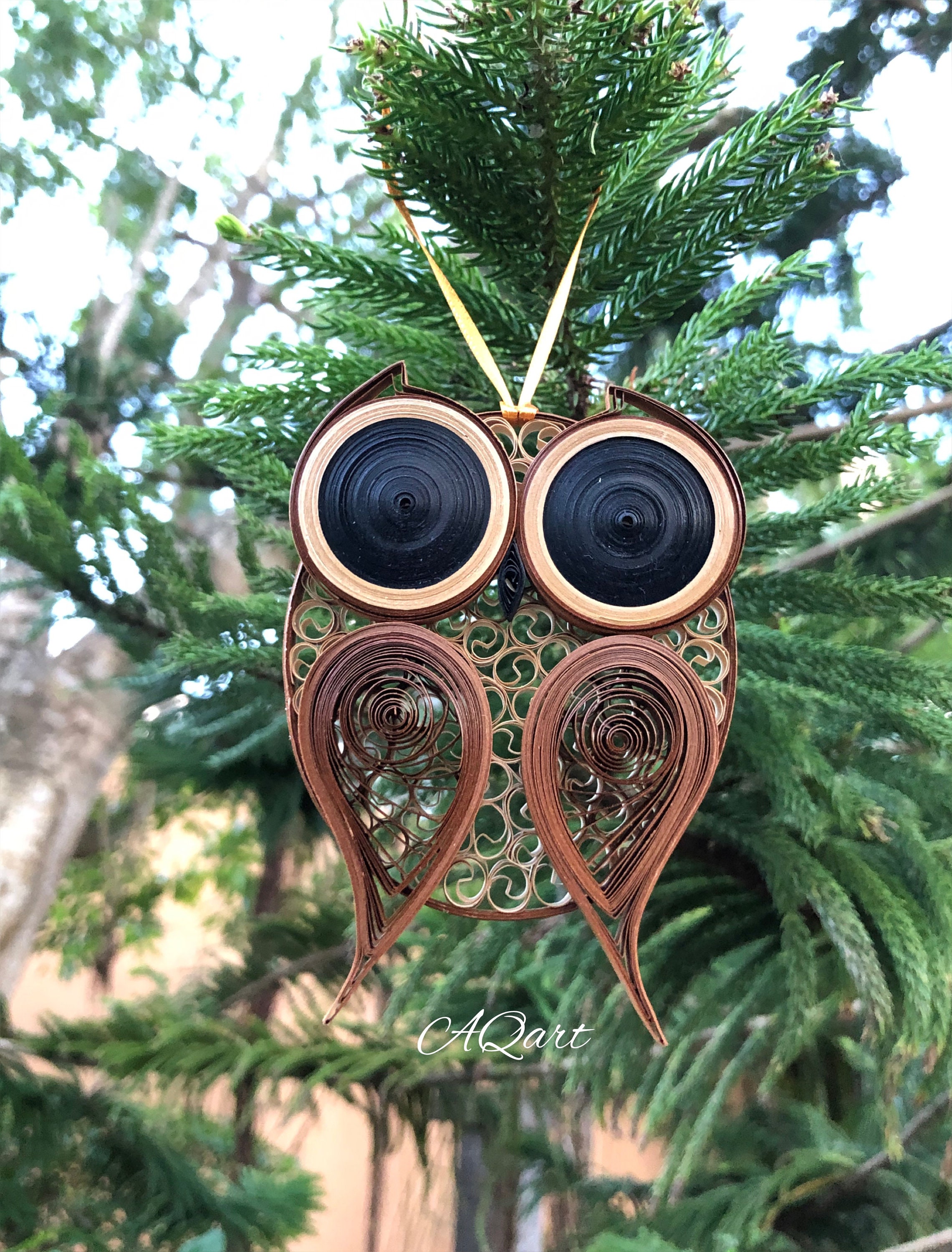 Large Owl OrnamentQuilling OrnamentHandmade Owl OrnamentOwl Etsy