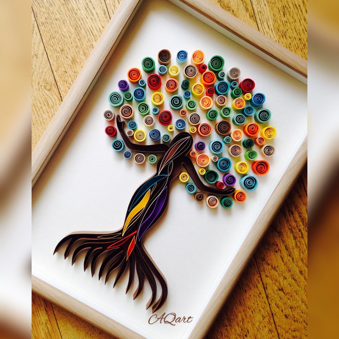 Quilling Art 'tree of Life'paper Wall Art-unique Gift-tree of Life Art-gift  for Her-gift for Mom-wedding Gift-paper Anniversary Gift -  Canada