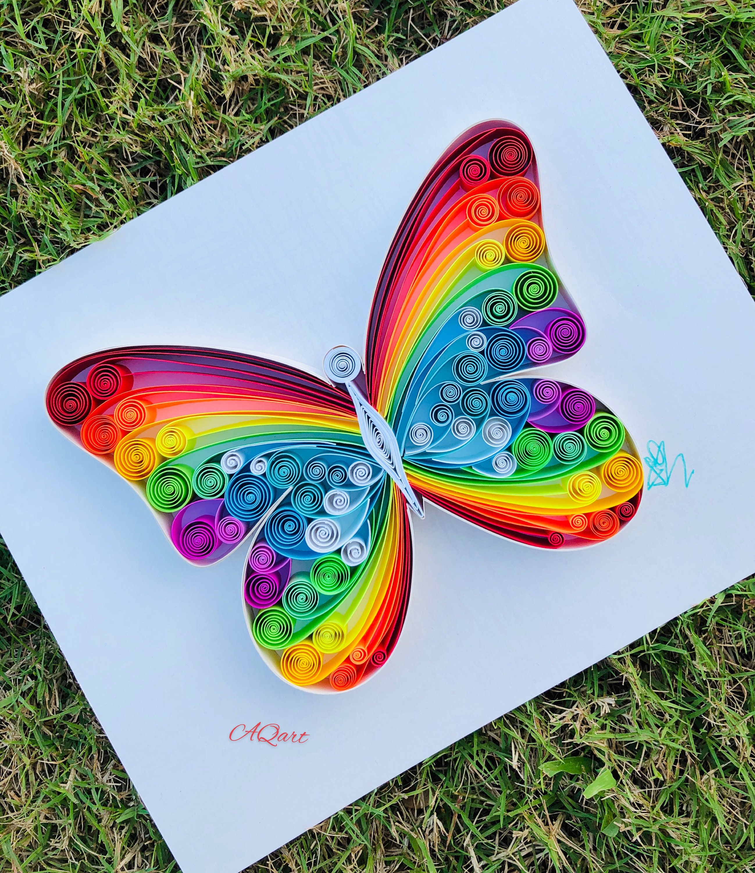 Quilling Art Rainbow Beauty-quilling Butterfly-butterfly Art-girls Room  Decor-paper Wall Art Unique Gift-paper Anniversary-birthday Gift - Etsy