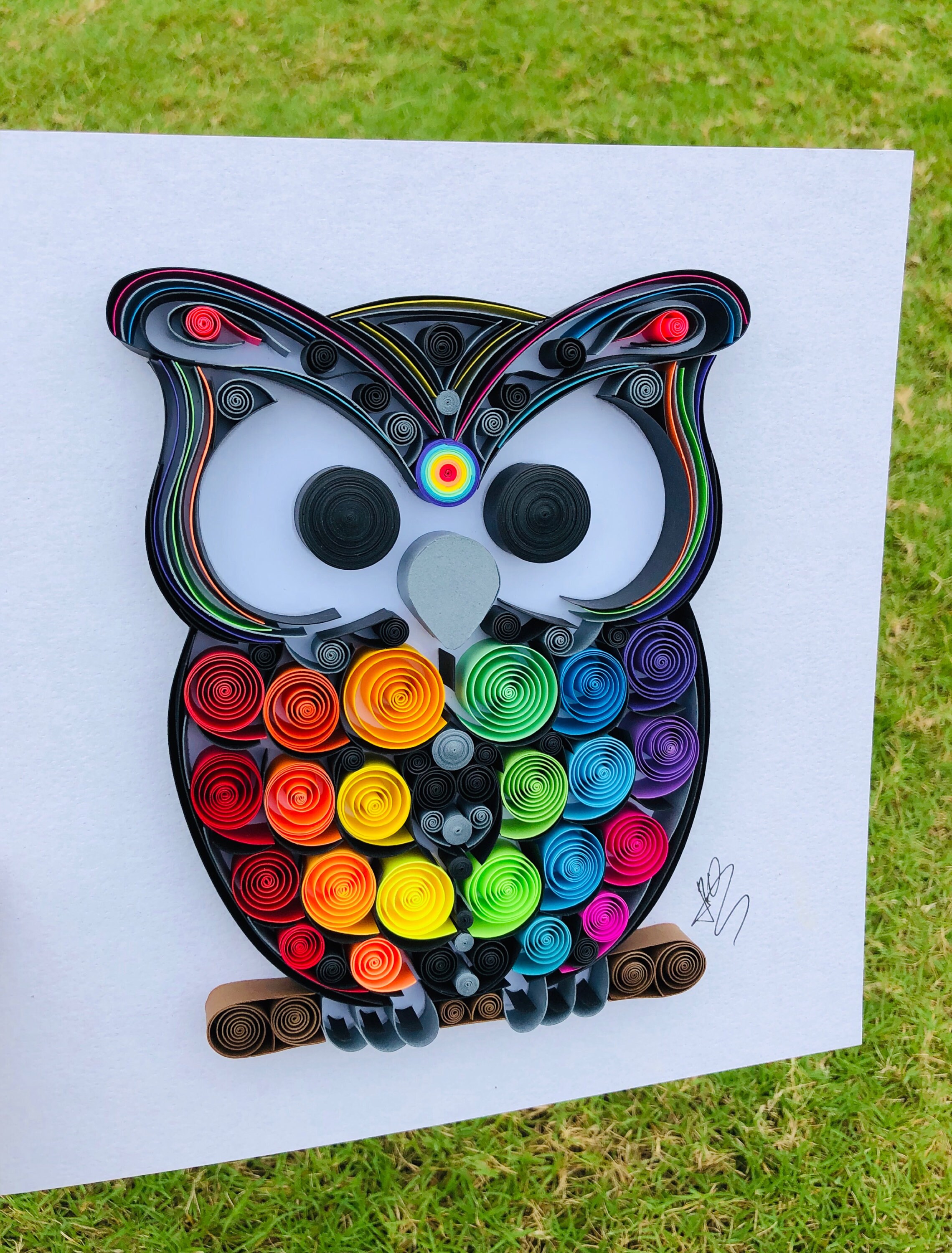 The Owl Quilling art Quilling Owl Art Unique Gift Owl Etsy
