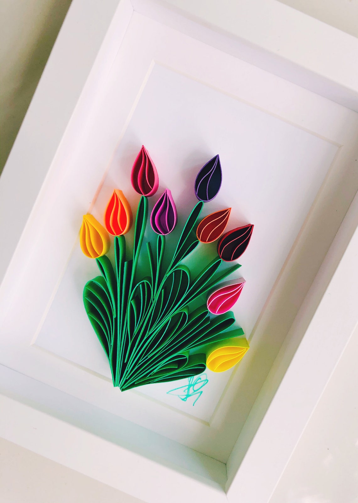 Quilled Paper Bouquet of Roses Handmade Roses wedding Gift Etsy